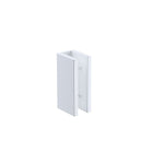 90x70cm Corner Frameless Shower Screen with White Brackets and SS Hinges, Round Knob Handle V63-866121