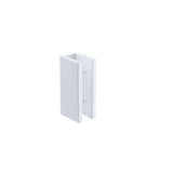 100x80cm Corner Frameless Shower Screen with White Brackets and SS Hinges, Round Knob Handle V63-867081