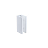 100cm Reeded Glass Shower Screen with White U-Brackets and Round Pole V63-917961