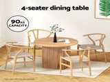 1M Artiss Dining Table Storage Base FUR-U-DTAB-RD-WD-AB