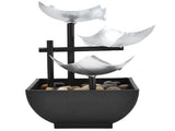 Indoor 3 Tier Relaxing Tabletop Fountain Flowing Water Ornament for Home Office Craft DecorationAU V1294-YM0710-3115210140012