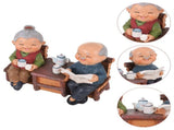 Premium Resin Decor - Elderly Couple Figurines, Wedding Desktop Figurine, Multi V1369-AZ3-W-15854