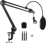 Heavy Duty Microphone Arm Microphone Stand Suspension Scissor Boom Stands with 6" Pop Filter and V178-14780
