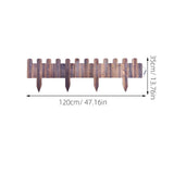 Garden Lawn Edging Fence Wood Coffee 1 Set Decorative Garden Border Natural Atmosphere V1370-AZ4-15198
