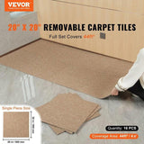 VEVOR Carpet Tiles Reusable, 20"x 20" Carpet Squares With Padding Attached, Soft Padded Carpet V952-KCXFKDT2020YE3HSRV0