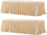 2 Pack Champagne Rectangle Clothes for 6 Foots, Polyester Fittedcloths 6t Stretch V1258-DP02-WO-164