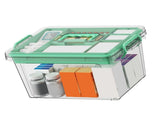 Portable Medicine Box Multilayer Large Capacity Emergency First Aid Kit Box with Handle for Home V1294-YM0901-3117240230611