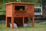 YES4PETS Double Storey Rabbit Hutch Guinea Pig Cage , Ferret cage W Pull Out Tray V278-RH211