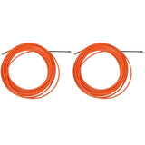 2 Pcs 4mm 15 Meter Orange Guide Device Nylon Electric Cable Push Pullers Duct Snake Rodder Fish Tape V1366-AZ2-W-15708