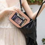 2pcs Travel Clear Makeup Bag Set, Cosmetic Bag Case with Zipper Portable Makeup Pouch Toiletry Bag V1192-AZ-W-0875