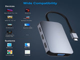 BENFEI 335GY-C Hub with Triple Display, 8-in-1 Docking Station V28-ELEBEN335GY