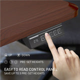 FORTIA Sit To Stand Up Standing Desk, 150x68cm, 72-118cm, Height Adjustable, 50kg Rated, Walnut V219-ADKSSTFO5WLSA