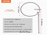 Chain Wrench, 48 inch Chain Pipe Wrench, 13.4 inch Diameter Capacity, CRV Reversible Pipe Fitting V952-GQBSLT48INCHG4URHV0
