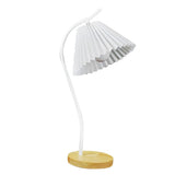 Table Lamp with Cloth Pleated Lampshade Metal Modern Nightstand Bedside Lamp for Bedroom Living Room V1294-YM0710-3119230115411
