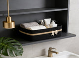 Large Woven Storage, Holiday Gift Storage with Handles for Living Room Shelves, Bow V1189-LWWAL-20260401-07078