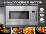 Devanti Built In Microwave Oven 30L Grill Air Fry Convection Silver MIO-IN-RR00-BK