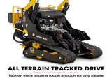 BAUMR-AG BSR5000 Mini Loader Skid Steer, with Bucket, 10hp OHV 4-Stroke Petrol Engine, 200kg Rated V219-GSDSKDPCTB5A