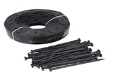 L Shaped Grass Stone Isolation Belt Landscape Edging for Garden 5cm*5cm*10m Black V1294-YM0901-3111240134315