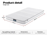 Giselle Single Mattress 20cm with Reinforced Edge Support Egg-Crate Foam MATTRESS-D-PLAIN-20-S