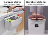 Mujingxin 2.4 Gallon Kitchen Compost Bin for Counter Top or Under Sink, Hanging Small Trash Can with V1258-DP02-C-1236
