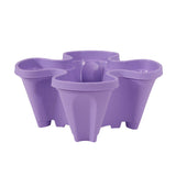 Purple 3-Tier Stackable Strawberry & Vegetable Planter with Mobile Wheel Tray - Space-Saving V888-ELOSUNG42023