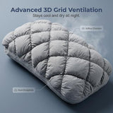 Mellow Sleep Pillow Puff, Pineapple Bun Fluffy Quilted Bed Pillow for Hot Sleepers, Cooling V1107-115-95843-WHT