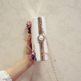 Clutch Purses For Women Wedding White PU 1Set Cash Storage V1370-AZ4-14888