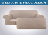2 Pieces Loveseat Covers Fit Lovesat Width Up to 70 Inch Furniture Cover/Protector, Jacquard Spandex V1258-DP02-F-647