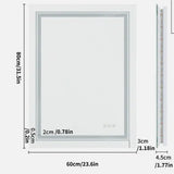 Interior Ave - 60 x 80cm Rectangle Frameless LED Bathroom Mirror V355-IA-RWM-8060