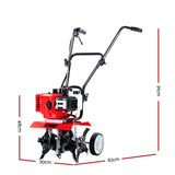 Giantz 88CC Tiller Rototiller Garden Cultivator 4 Blades Soil Power Rotary Hoe GTC-ET-4B-OG