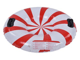 Round Winter Snow Tube Adult PVC Inflatable Skiing Ring with 2 Handles for Outdoor Snowboarding Red V1294-YM0523-3111210415211