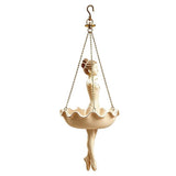 Ballet Dancer Hanging Planter,9in Resin Flower Pot with Chain,Whimsical Ballerina Holder for V1369-AZ3-W-14673