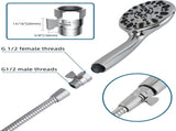 All Shower Head Flow Control Valve with Showerhead Holder, G1/2 Brass Shut-off Valve with V1258-DP02-C-821