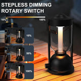 Retro Camping Lantern, 200 Lumens Stepless Dimming, 24h Long Battery Life, Essential for Outdoor V1232-HWLYD-A29-001