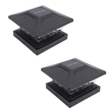 2 Pack Solar Post LED Warm and Whiteing Weather Proof Solar Powered Deck Fence Post Cap V1294-YM0901-3119250024312