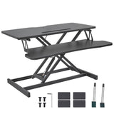 Standing Desk Converter, Two-Tier Stand up Desk Riser, 800 mm Large Sit to Stand Desk V952-ZMSJTSDXSX315ZZZAV0