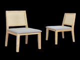 Levede 2x Rattan Dining Chair Solid Wood Lounge CH1141-2-NT