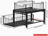 CARLA HOME 2 Tier Sliding Cabinet Organizer Drawer Storage Rack for Kitchen or Bathroom LSB-36330