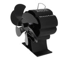 Black 6 Blade Heat Powered Stove Fan Thermodynamically Driven Fireplace Fan for Heat Dissipation V1294-YM0706-3114230098611