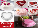 2Pcs Heart Shape Cake Pans, 10-Inch Aluminum Alloy Cake Baking Molds, Cake Tins for Baking, Non V1369-AZ3-W-12784