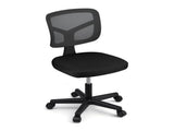 Artiss Armless Office Chair with Wheels, Ergonomic 360&deg Swivel Home Office Desk Chair, Height OCHAIR-M-2421-BK