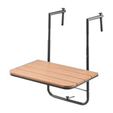 Balcony Hanging Table, 595 x 400 mm Folding Balcony Railing Table, Outdoor Balcony Bar Table for V952-FXGZSM25INCHDZVCRV0