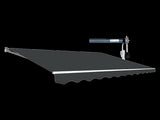Motorised Outdoor Folding Arm Awning Retractable Sunshade Canopy Grey 4.0m x 3.0m V63-842871