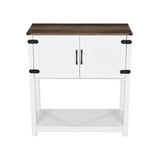 Coffee Bar Cabinet, 80 x 35 x 88 cm Farmhouse Coffee Bar Cabinet with 3-Tier Storage, Coffee Bar V952-BSZSJSJLMK30Z362SV0