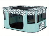 Foldable Pet Playpen for Cats and Small Dogs, Portable Puppy Exercise Cage, Indoor Pet Enclosure V1341-ZY-2A7CVKYU-2XL-GREEN