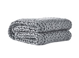 Dreamz Knitted Weighted Blanket Chunky Grey Kids BLANKETW03-KIDS-GY