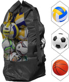 Soccer Net Bag for 10-15 Balls - Large Waterproof, Sturdy Tennis Shoulder Pad, V1188-ZXY-131-536