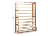 Artiss Shoe Rack Cabinet Bamboo 10-tier 50 Pairs BAM-B-SR2001-NT