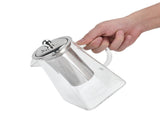 Transparent Glass Teapot with Removable 304 Stainless Steel Filter Tea Kettle for Home Office950ml V1294-YM0901-3118210159614