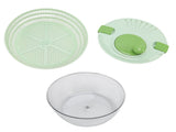 4L Vegetable Dryer PP Salad Spinner Multifunction Salad Drainer Bowl for Home Kitchen Green V1294-YM0717-3118220212211